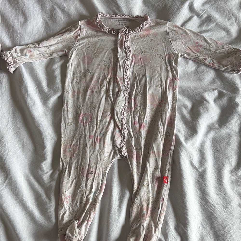 Kids Floral One Piece Pajamas